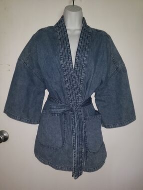 & Other Stories Blue Denim Kimono Jacket